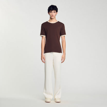 Two-tone patch T-shirt | Sandro