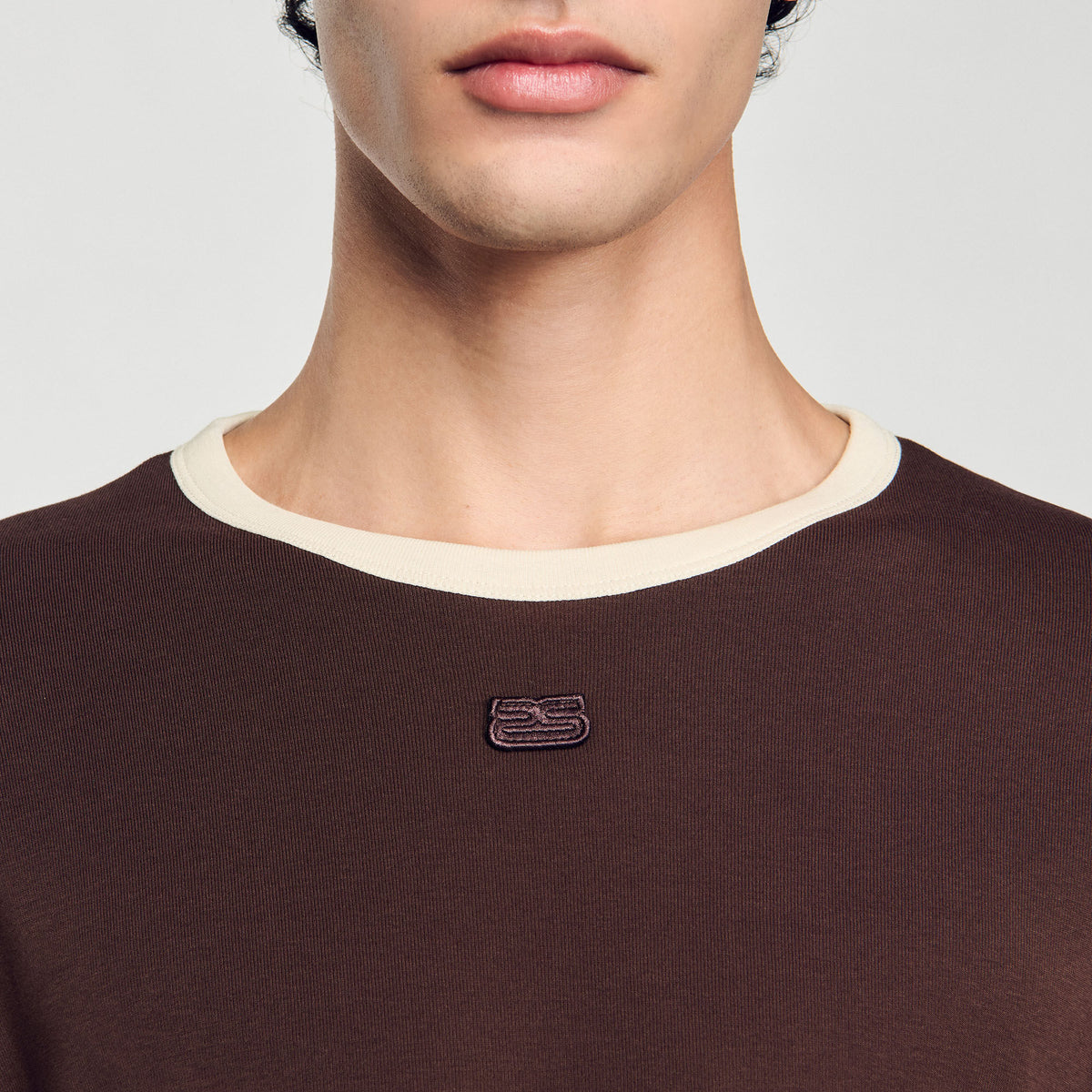 Two-tone patch T-shirt | Sandro