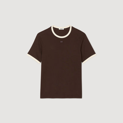 Two-tone patch T-shirt | Sandro
