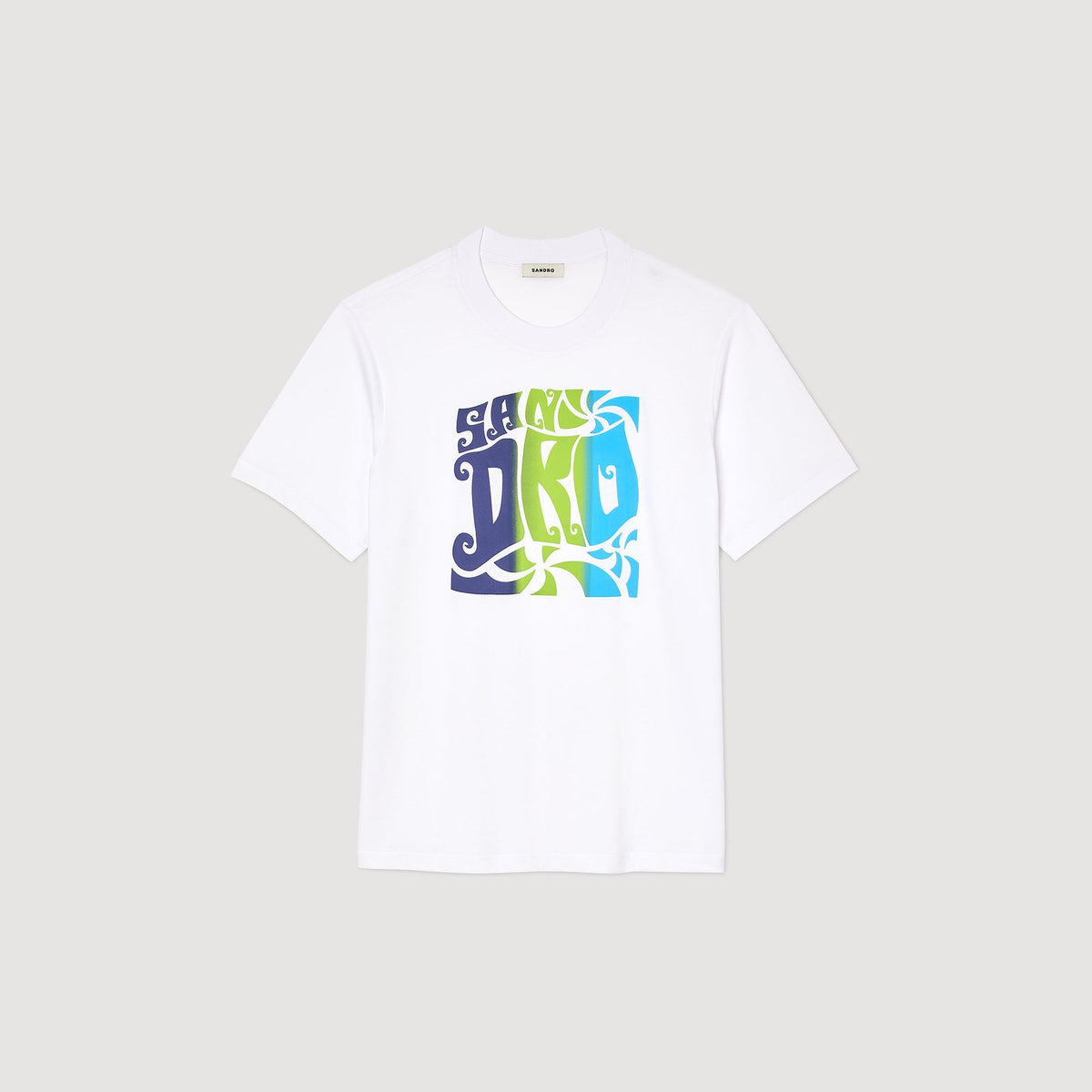 Wave print cotton T-shirt | Sandro