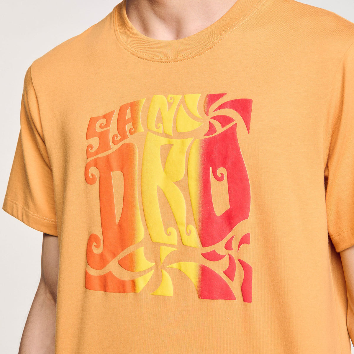 Wave print cotton T-shirt | Sandro