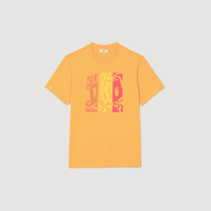 Wave print cotton T-shirt | Sandro