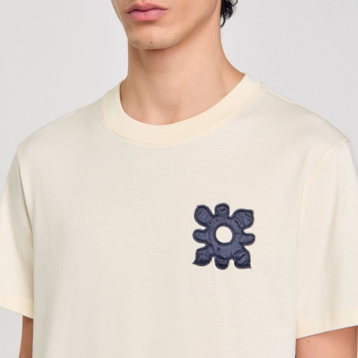 T-shirt with flower detail | Sandro