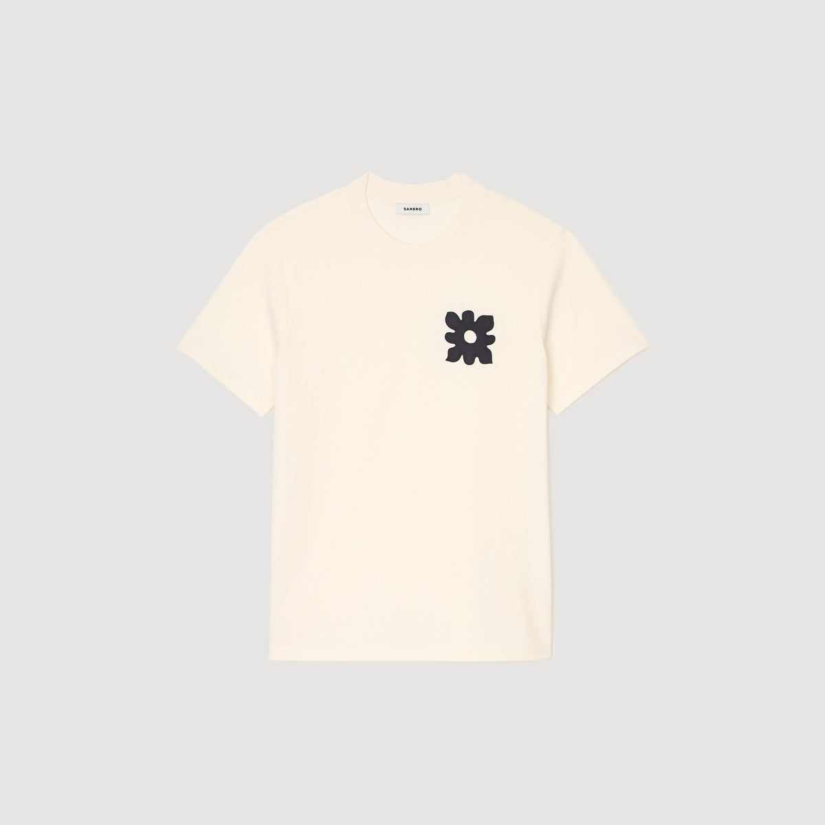 T-shirt with flower detail | Sandro