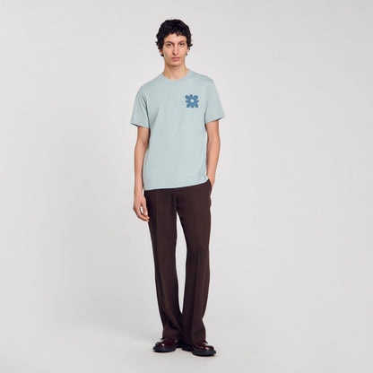 T-shirt with flower detail | Sandro