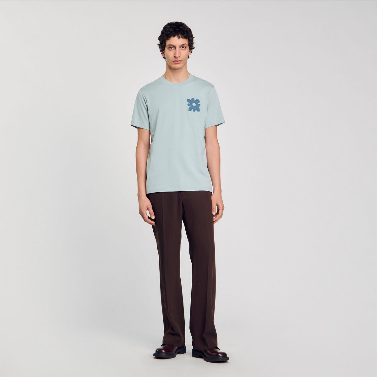 T-shirt with flower detail | Sandro