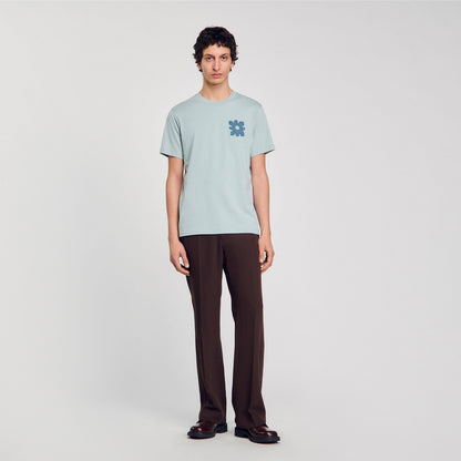 T-shirt with flower detail | Sandro