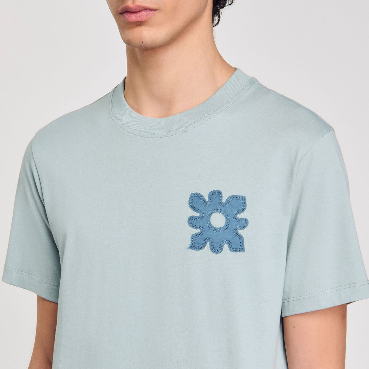 T-shirt with flower detail | Sandro