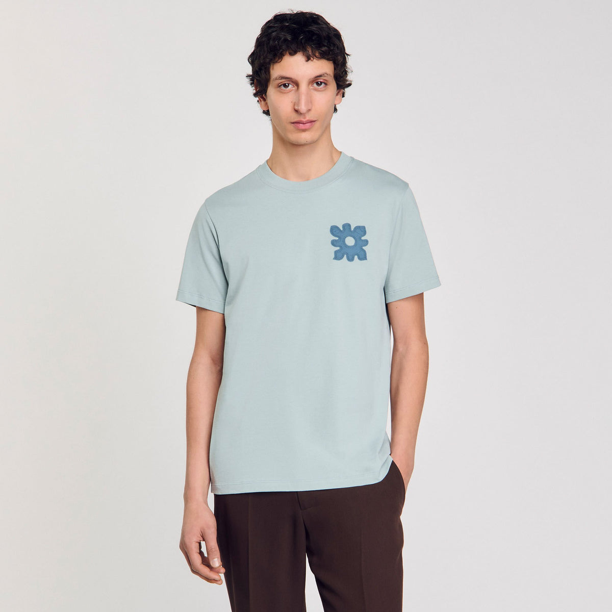 T-shirt with flower detail | Sandro