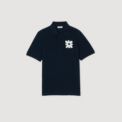 Polo shirt with flower patch | Sandro
