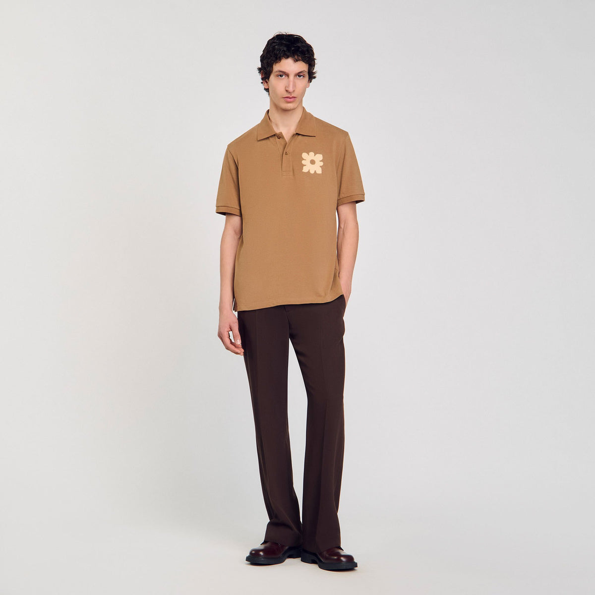 Polo shirt with flower patch | Sandro