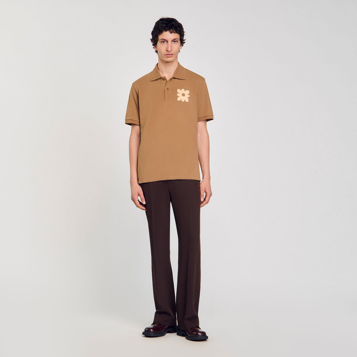 Polo shirt with flower patch | Sandro