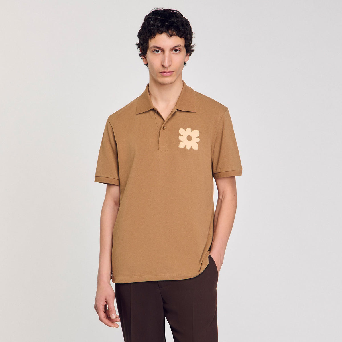Polo shirt with flower patch | Sandro