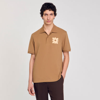 Polo shirt with flower patch | Sandro