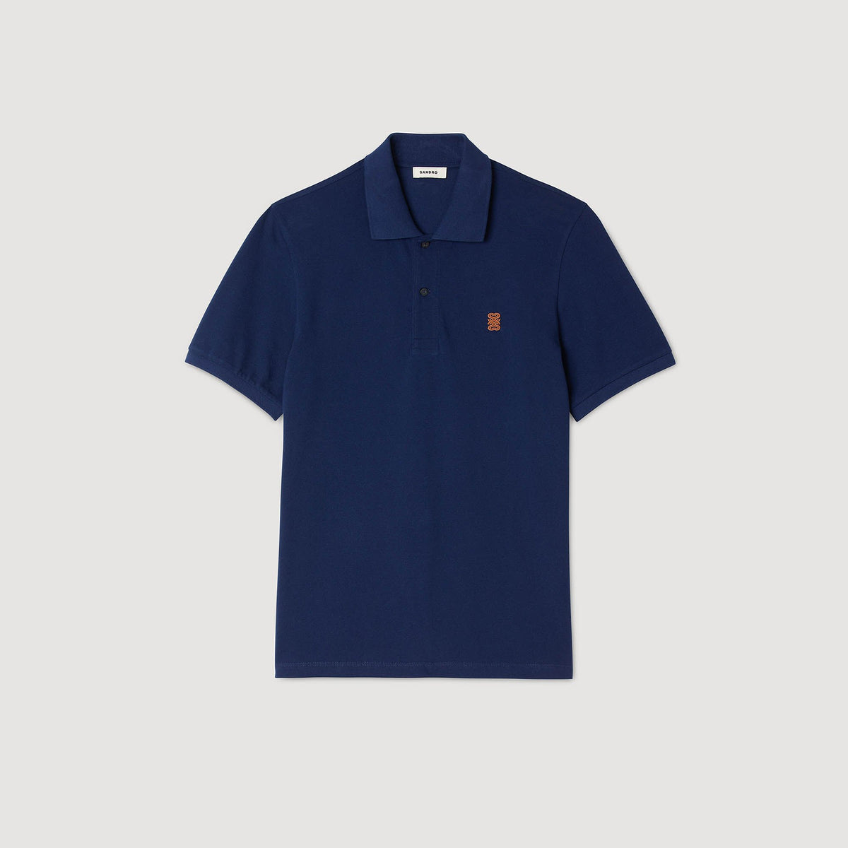 Polo shirt with leather logo | Sandro