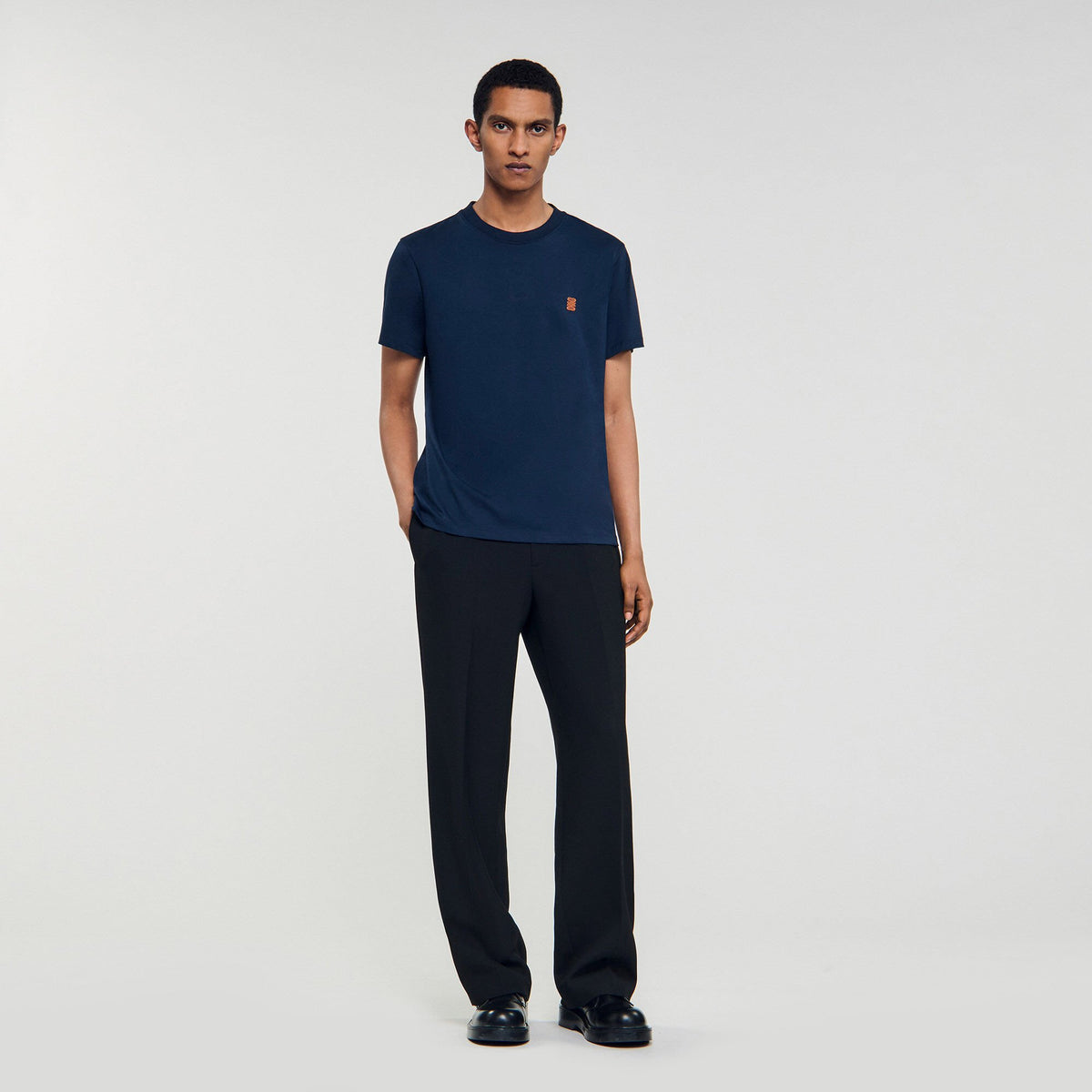 Leather logo T-shirt | Sandro