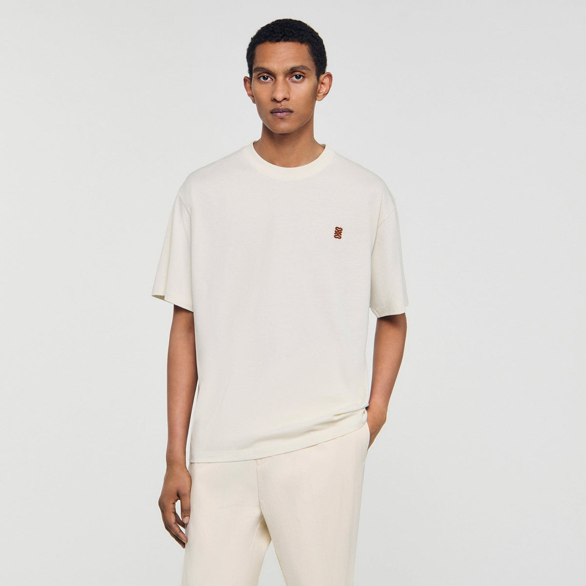 Leather logo T-shirt | Sandro