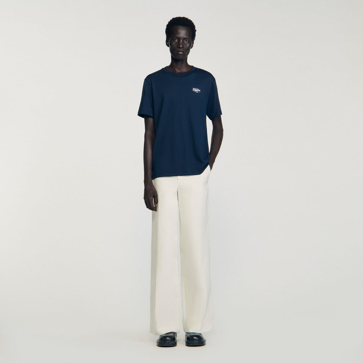T-shirt with appliqué logo | Sandro
