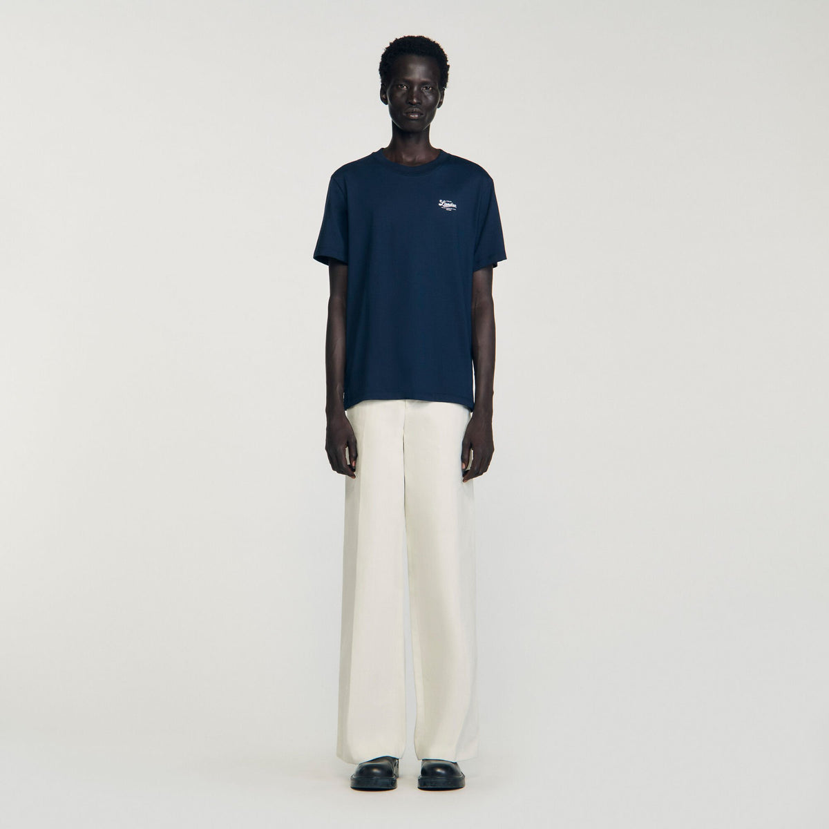 T-shirt with appliqué logo | Sandro
