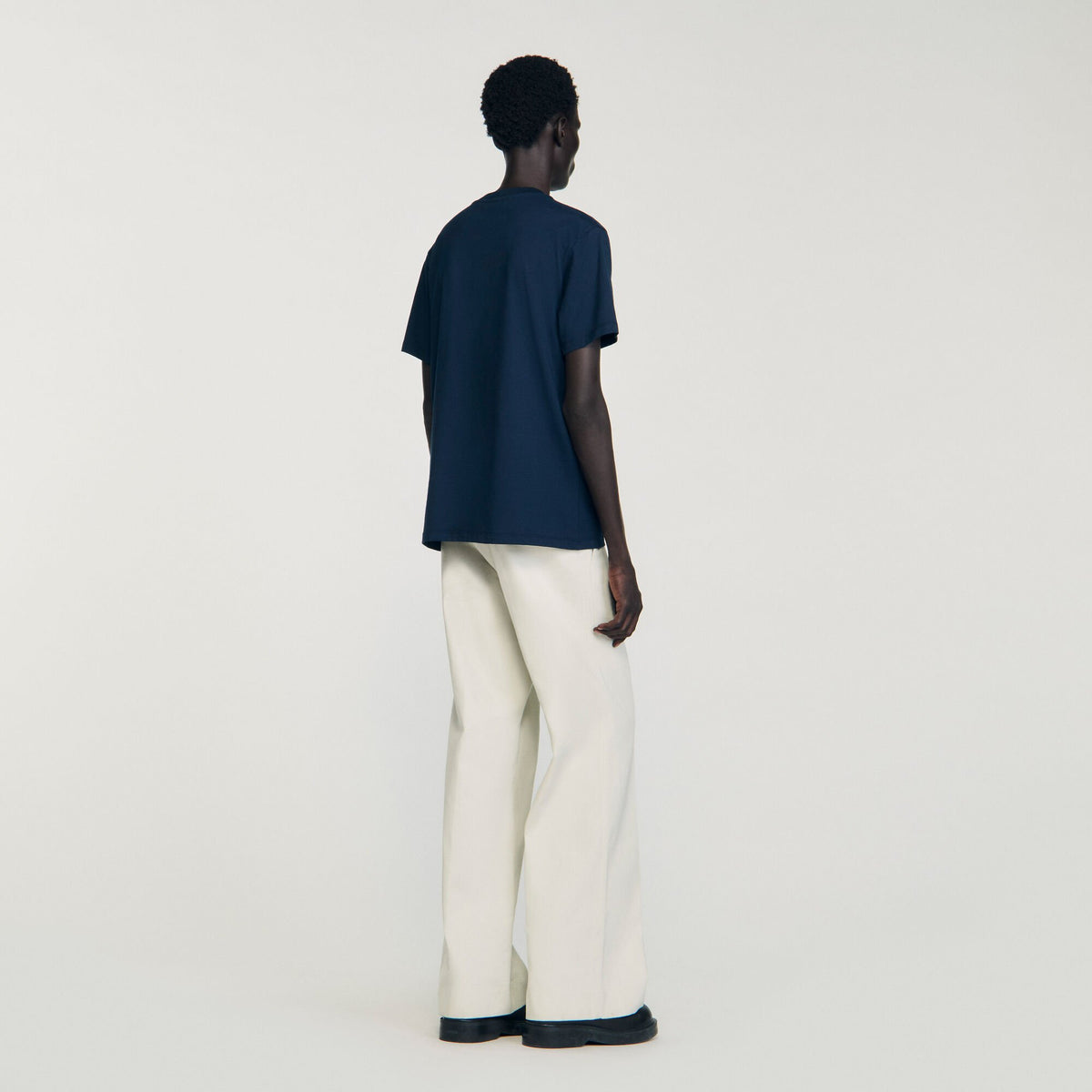 T-shirt with appliqué logo | Sandro