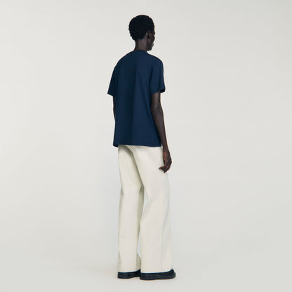 T-shirt with appliqué logo | Sandro